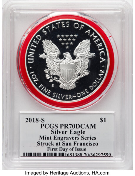 2018-S $1  Silver Eagle PR DCAM OGP thumbnail 21