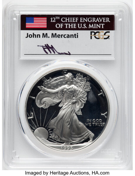 1993-P $1  Silver Eagle PR DCAM thumbnail 10