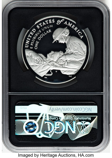 2022-W S$1 National Purple Heart Hall of Honor, Colorized PR DCAM PR66 DCAM thumbnail 24