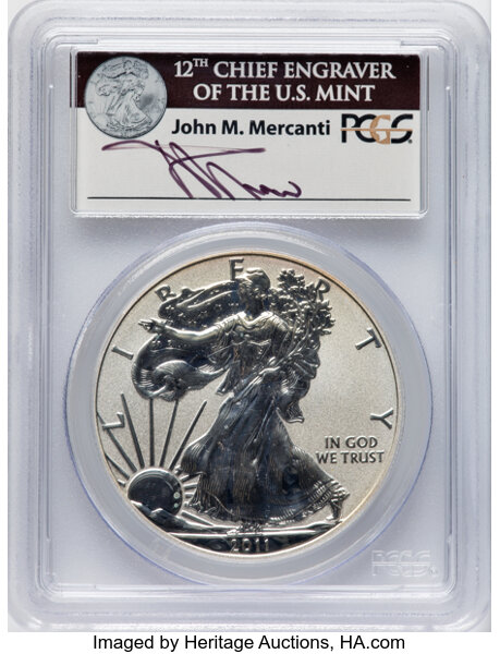2011-P $1  Silver Eagle, Reverse Proof, 25th Anniversary PR70 thumbnail 5