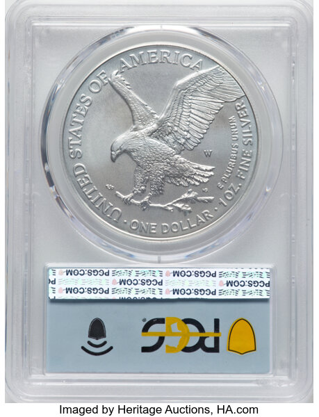 2023-W $1  Silver Eagle, Burnished MS68 thumbnail 22