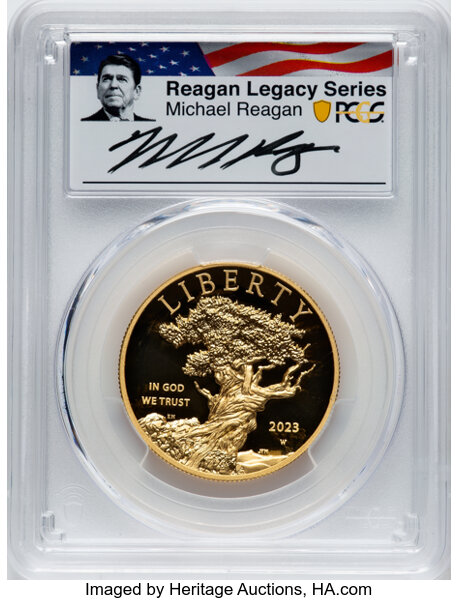 2023-W G$100  1oz Gold, American Liberty, Bristlecone Pine Tree PR DCAM thumbnail 10