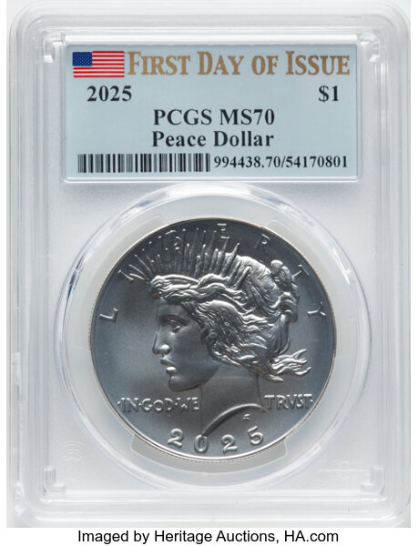 2025 S$1 Peace MS64 thumbnail 7