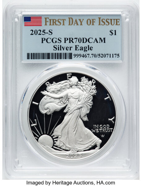 2025-S $1  Silver Eagle PR DCAM PR64 DCAM thumbnail 3