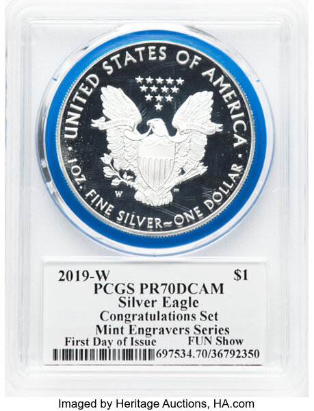 2019-W $1  Silver Eagle PR DCAM PR64 DCAM CAC thumbnail 21