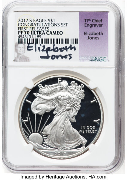 2017-S $1  Silver Eagle PR DCAM PR70 DCAM thumbnail 17