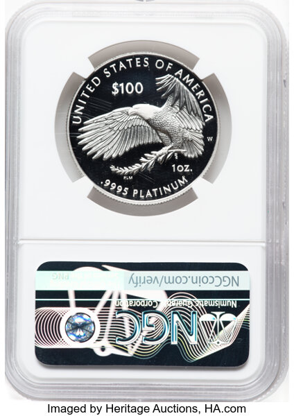 2022-W P$100  Platinum Eagle, Freedom of Speech PR DCAM PR65 DCAM thumbnail 22