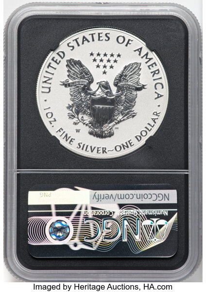 2021-W $1  Silver Eagle, Reverse Proof, Type 1 PR70 CAC thumbnail 14