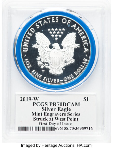 2019-W $1  Silver Eagle PR DCAM PR64 DCAM CAC thumbnail 23