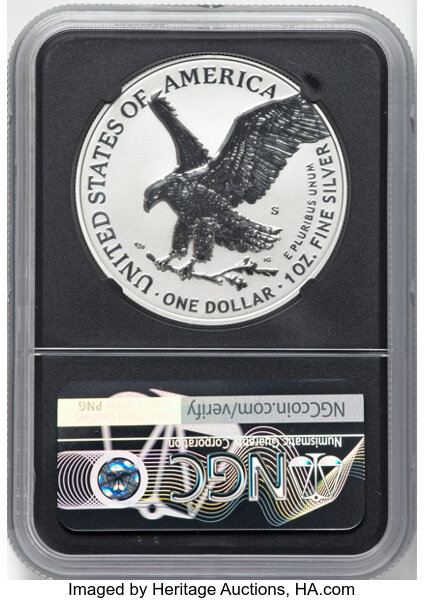 2021-S $1  Silver Eagle, Reverse Proof, Type 2 PR66 CAC thumbnail 16
