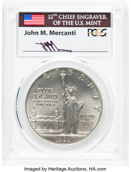 1986-P S$1 Statue of Liberty MS thumbnail 3