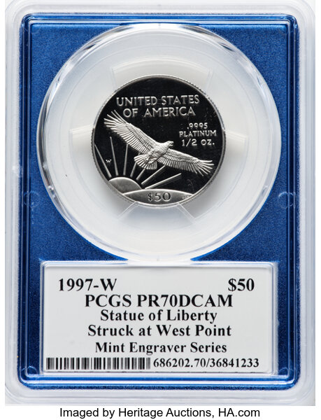 1997-W P$50  Platinum Eagle PR DCAM PR70 DCAM thumbnail 2