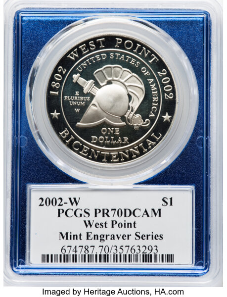 2002-W S$1 West Point (U.S. Military Academy) Bicentennial PR DCAM OGP thumbnail 4