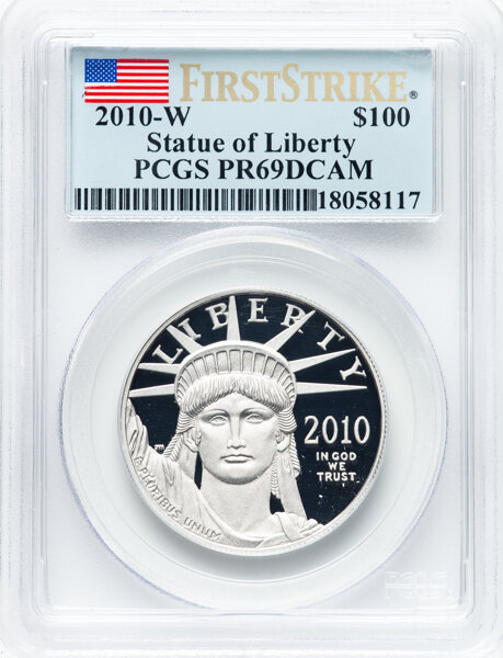 2010-W P$100  Platinum Eagle PR DCAM PR65 DCAM thumbnail 3