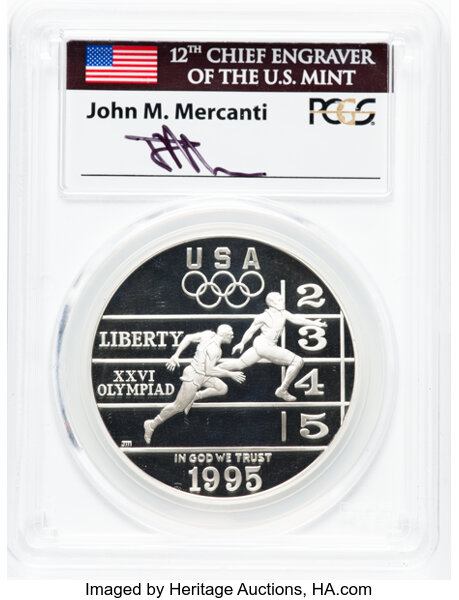 1995-P S$1 Atlanta Olympics Track & Field PR DCAM OGP thumbnail 5