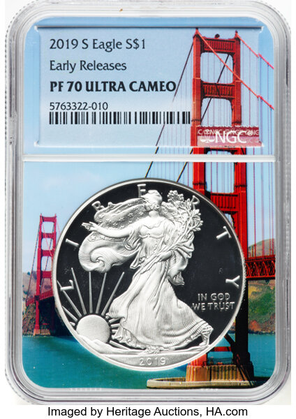2019-S $1  Silver Eagle PR DCAM PR66 DCAM thumbnail 19