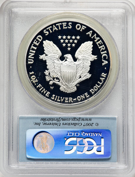 2007-W $1  Silver Eagle PR DCAM PR68 DCAM CAC thumbnail 10