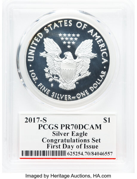 2017-S $1  Silver Eagle PR DCAM PR70 DCAM thumbnail 8