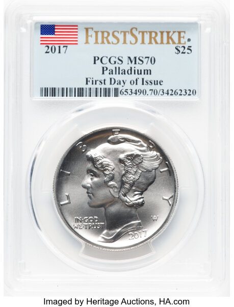 2017-(P) $25  Palladium Eagle, High Relief MS68 thumbnail 11