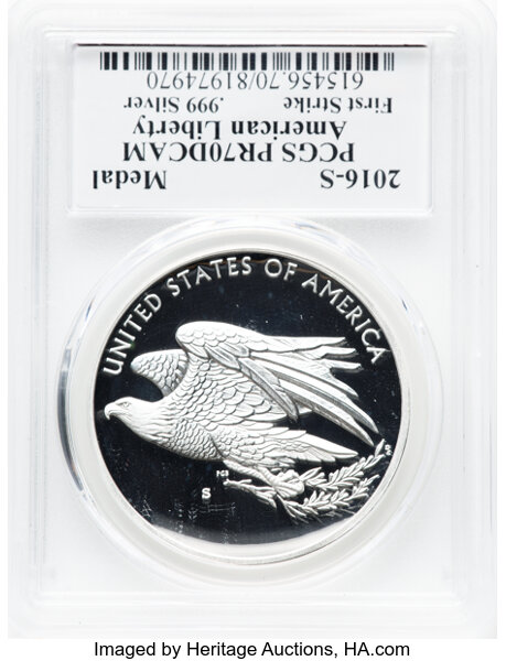 2016-S Medal 1oz Silver, American Liberty PR DCAM thumbnail 10