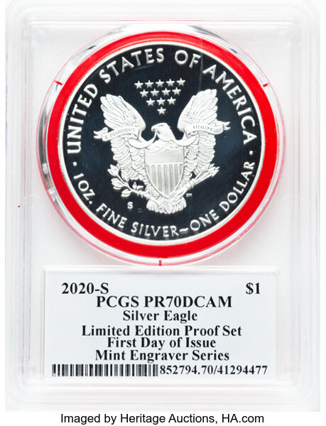2020-S $1  Silver Eagle PR DCAM PR64 DCAM thumbnail 20