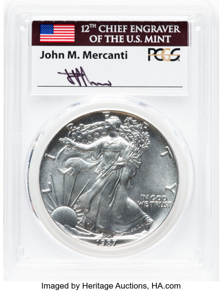 1987 $1  Silver Eagle MS67 CAC thumbnail 22
