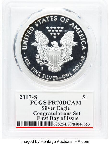 2017-S $1  Silver Eagle PR DCAM PR70 DCAM thumbnail 22