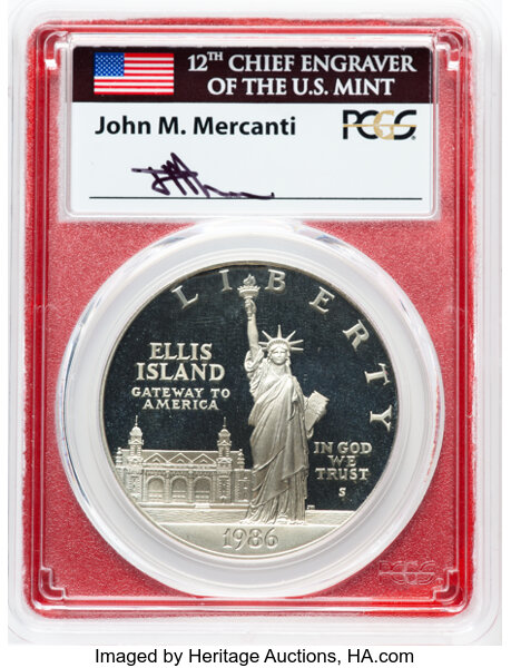 1986-S S$1 Statue of Liberty PR DCAM PR70 DCAM thumbnail 3