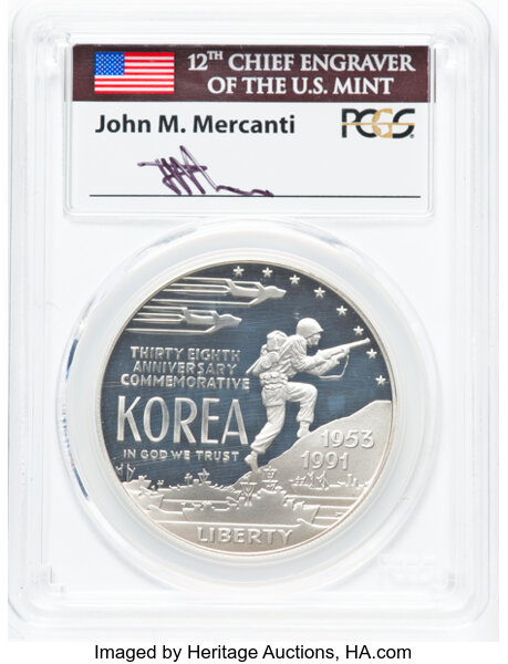 Image for 1991-P S$1 Korean War Memorial PR DCAM OGP