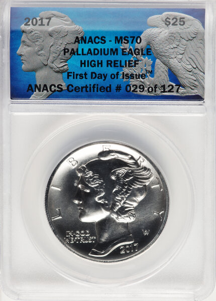 2017-(P) $25  Palladium Eagle, High Relief MS68 thumbnail 9