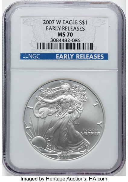 2007-W $1  Silver Eagle, Burnished OGP thumbnail 21