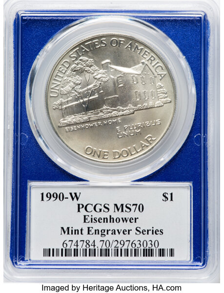 1990-W S$1 Eisenhower Centennial OGP thumbnail 2