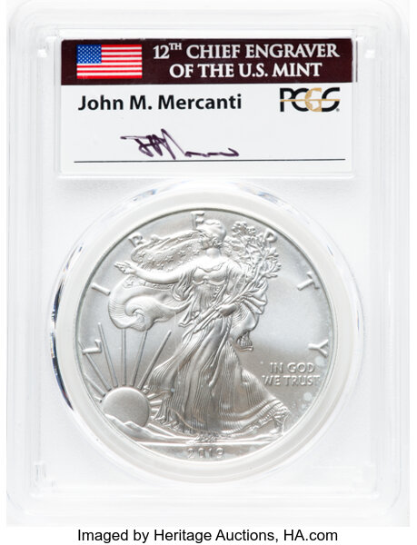 2019-W $1  Silver Eagle, Burnished OGP thumbnail 11