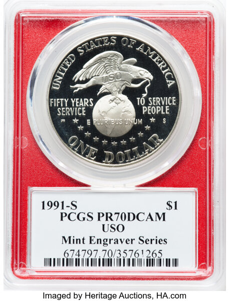1991-S S$1 United Service Organizations (USO) PR DCAM OGP thumbnail 2