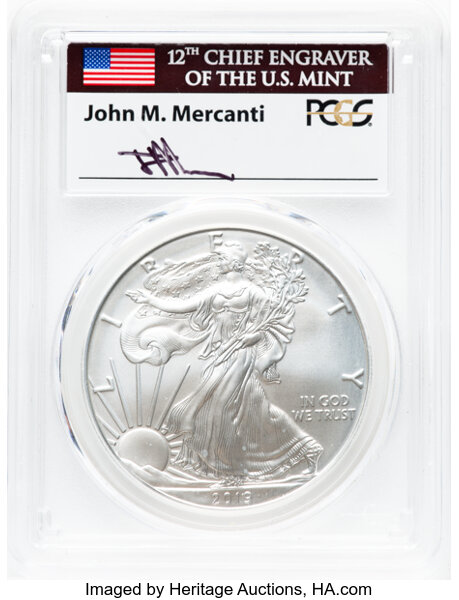2019-W $1  Silver Eagle, Burnished OGP thumbnail 9