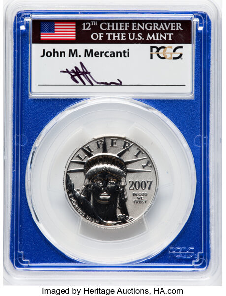 Image for 2007-W P$50  Platinum Eagle, Reverse Proof PR70