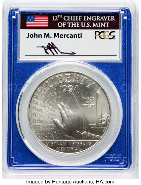 1994-W S$1 Vietnam Veterans Memorial MS thumbnail 2