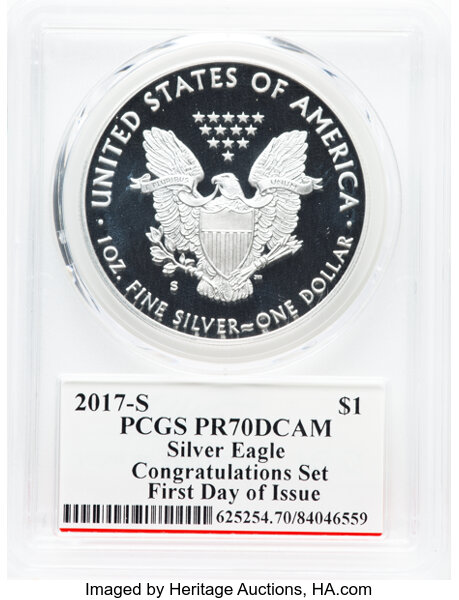 2017-S $1  Silver Eagle PR DCAM PR70 DCAM thumbnail 16