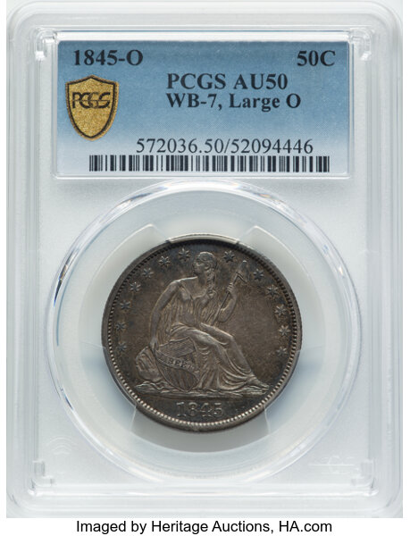 1845-O 50c AU50 thumbnail 2