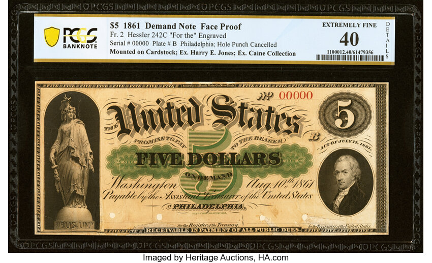 1861 $5  (Fr. 2) thumbnail 6