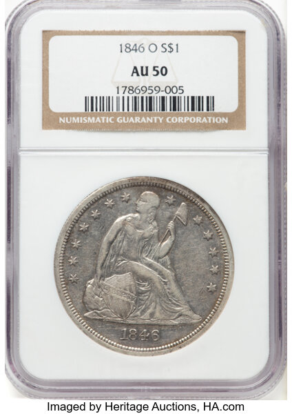 1846-O $1 AU50 thumbnail 3