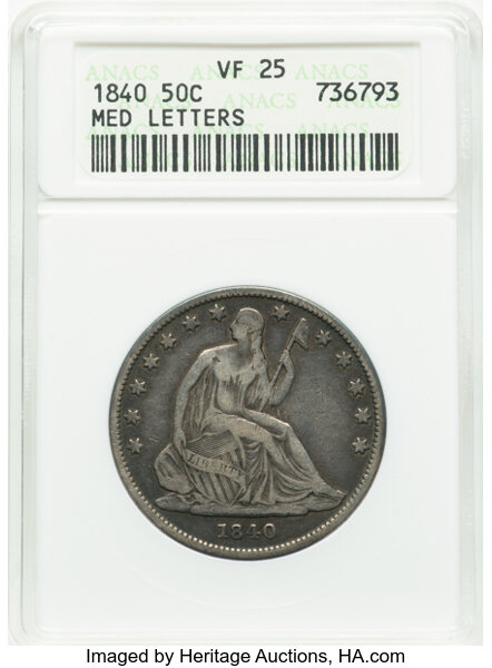 1840-(O) 50c Medium Letters, Reverse of 1838 MS thumbnail 6