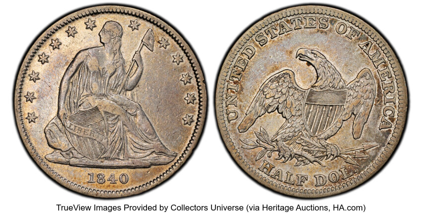 1840-(O) 50c Medium Letters, Reverse of 1838 MS thumbnail 3