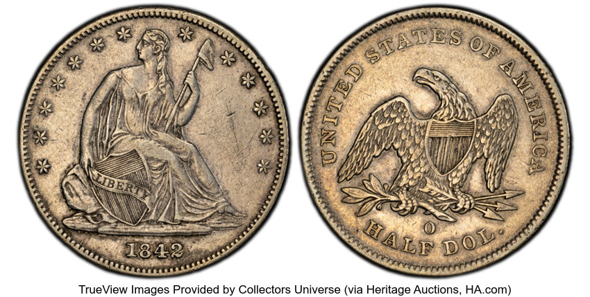 1842-O 50c Small Date, Reverse of 1839 MS thumbnail 3