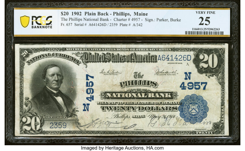 1902 $20  3rd Charter Period, 3rd Issue, Plain Back (Fr. 657) thumbnail 15