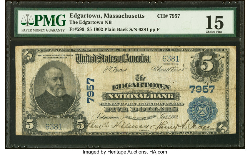 1902 $5  3rd Charter Period, 3rd Issue, Plain Back (Fr. 599) thumbnail 19