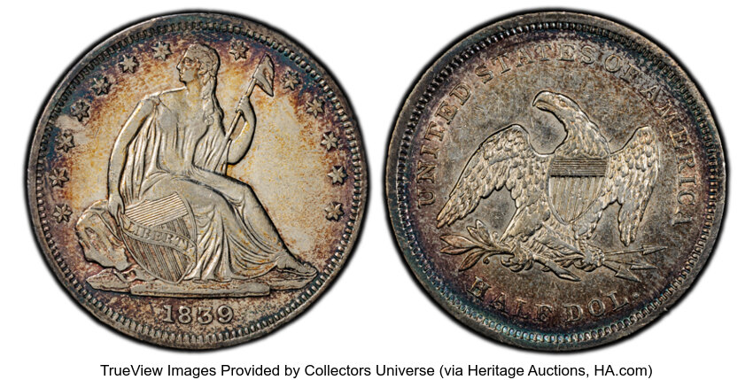 1839 50c No Drapery MS thumbnail 12