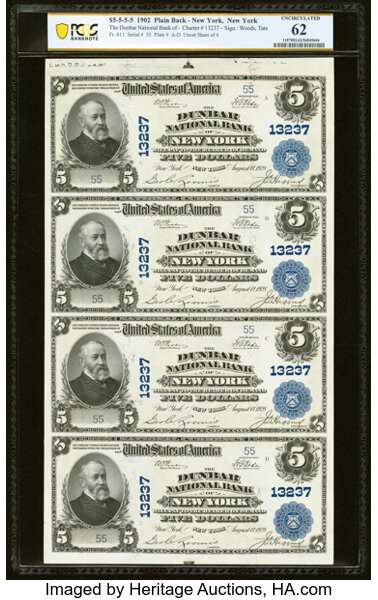 1902 $5  3rd Charter Period, 3rd Issue, Plain Back (Fr. 611) thumbnail 2