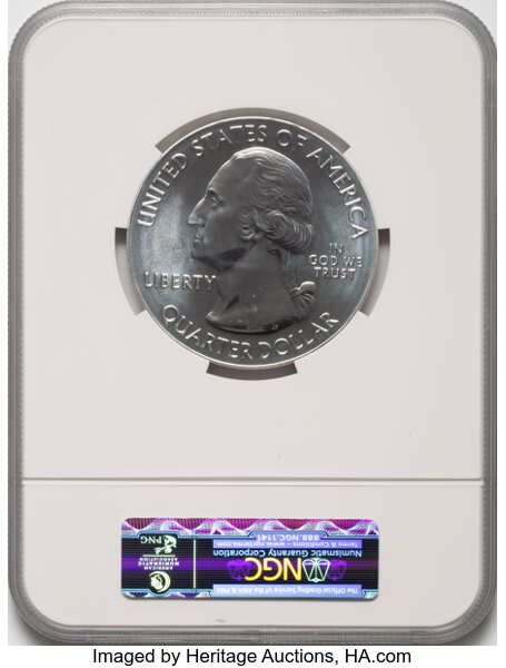 2011 S25c 5oz Silver, Glacier MS thumbnail 3