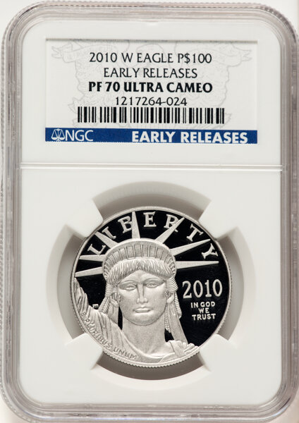 2010-W P$100  Platinum Eagle PR DCAM OGP thumbnail 13